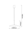 LIDIA * COLGANTE 1L LED 12W  - BLANCO